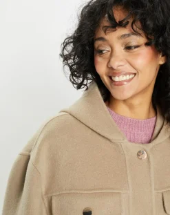 Veste 100% Laine Carla taupe