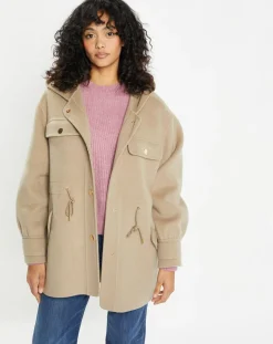 Veste 100% Laine Carla taupe