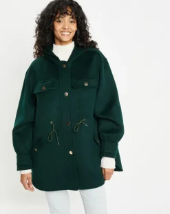 Veste 100% Laine Carla vert sapin