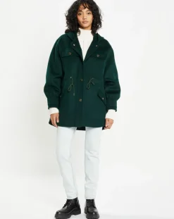 Veste 100% Laine Carla vert sapin