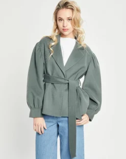 Veste 100% Laine kaki