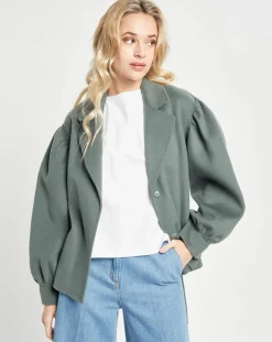 Veste 100% Laine kaki