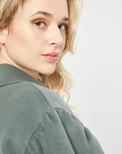 Veste 100% Laine kaki