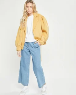 Veste 100% Laine ocre