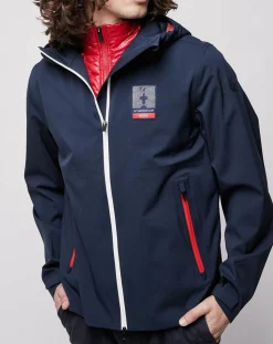 Veste avec doublure amovible Newport 3 couches bleu/rouge