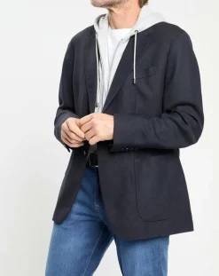 Veste avec parement amovible bleu marine