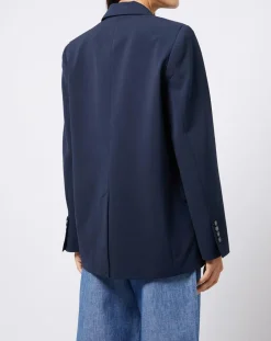 Veste blazer classique 1 bouton bleu marine