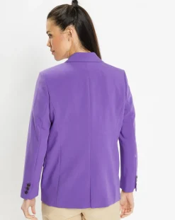 Veste blazer Rune double boutonnage violette