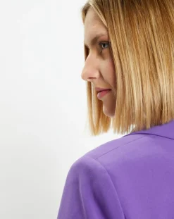 Veste blazer Rune double boutonnage violette