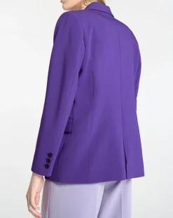 Veste blazer Rune double boutonnage violette