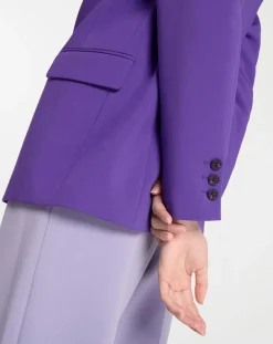 Veste blazer Rune double boutonnage violette