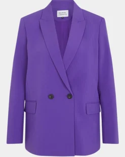 Veste blazer Rune double boutonnage violette