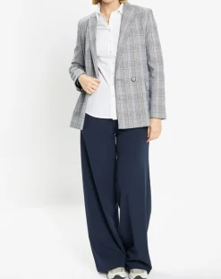 Veste blazer Rune double boutonnage imprimé Pince de Galles gris/noir