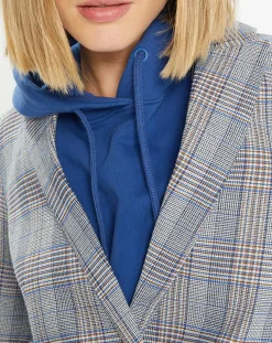 Veste blazer Rune double boutonnage imprimé Pince de Galles gris/noir