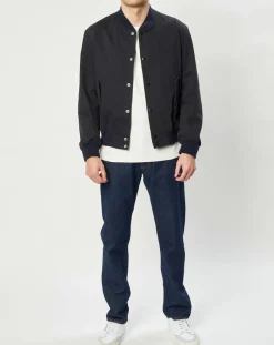 Veste bombers en Coton Campbell marine