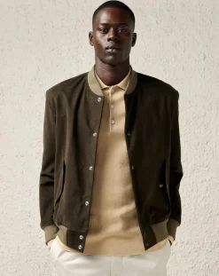 Veste bombers en Coton Campbell kaki