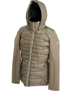 Veste Brenva bi-matière kaki foncé