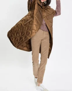 Veste cape matelassée padded marron