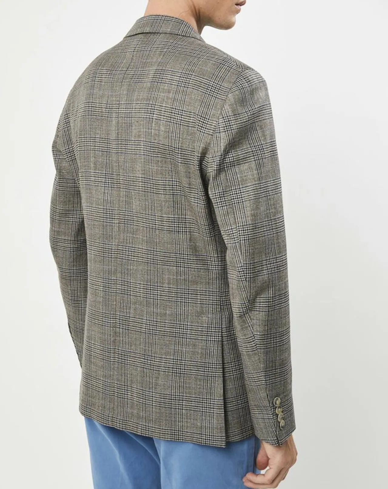 Veste Chek imprimée prince de galles beige