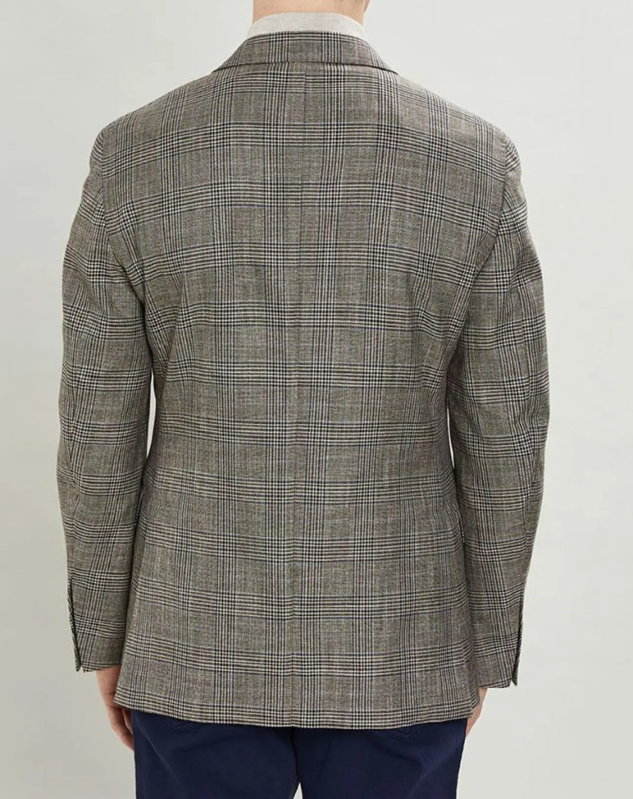 Veste Chek imprimée prince de galles beige