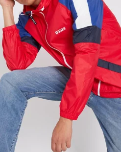 Veste coupe vent Colorblock Windrunner rouge