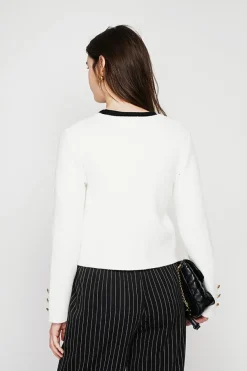 Veste courte boutonnée naturelle