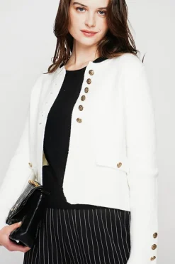 Veste courte boutonnée naturelle