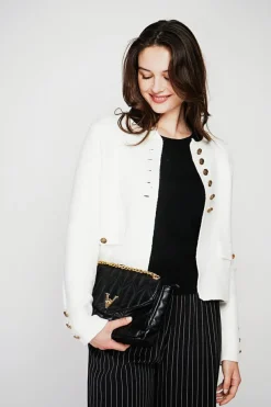 Veste courte boutonnée naturelle