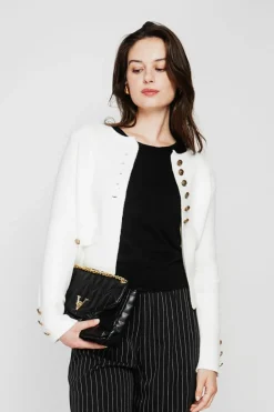 Veste courte boutonnée naturelle