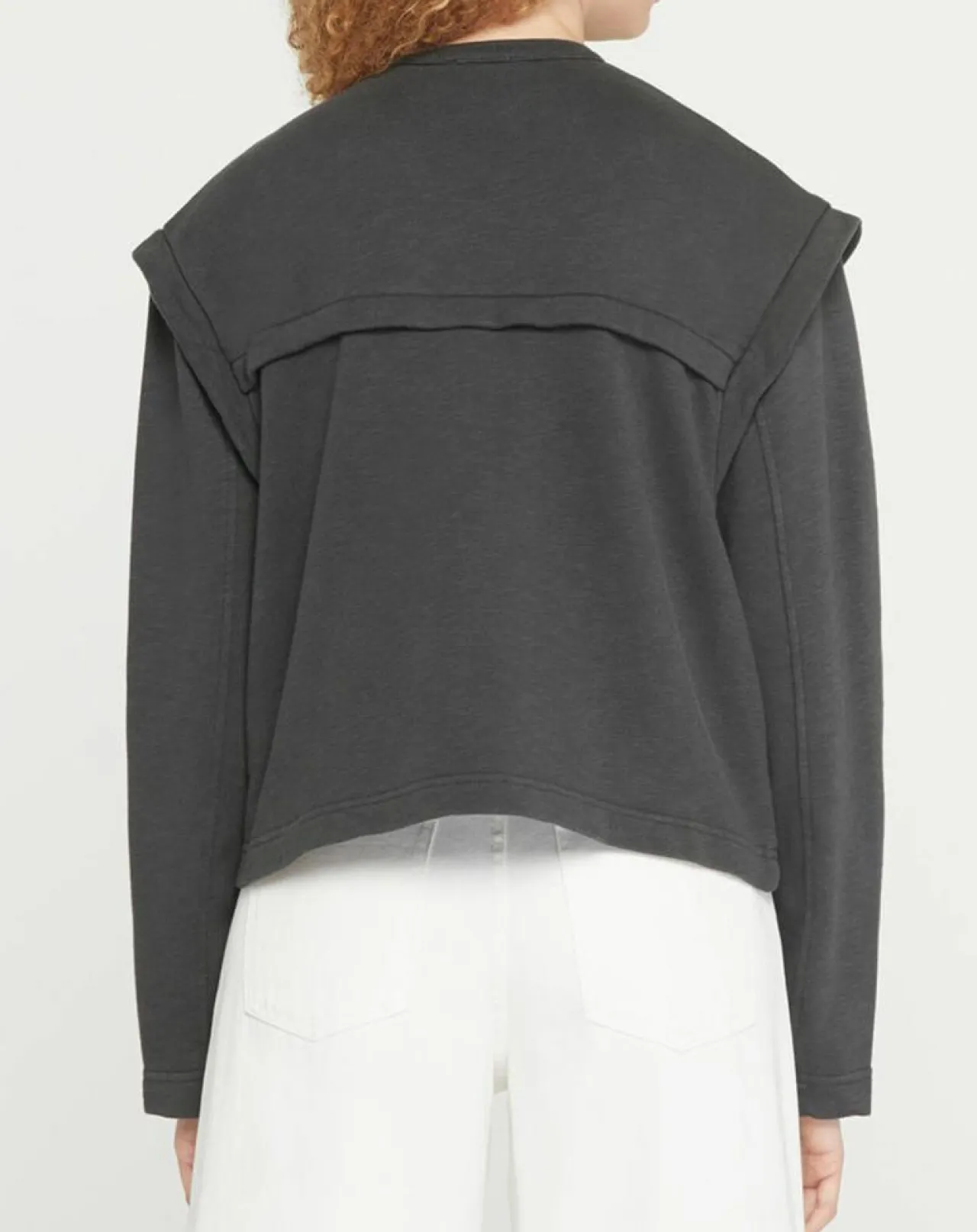 Veste courte en Coton Léonor gris foncé