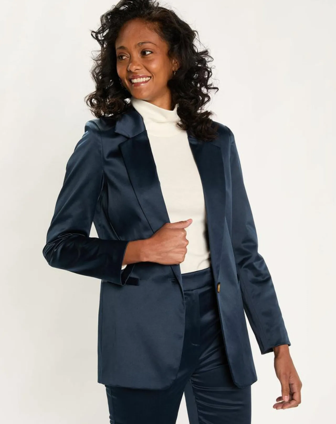 Veste de costume en Satin Moon nuit