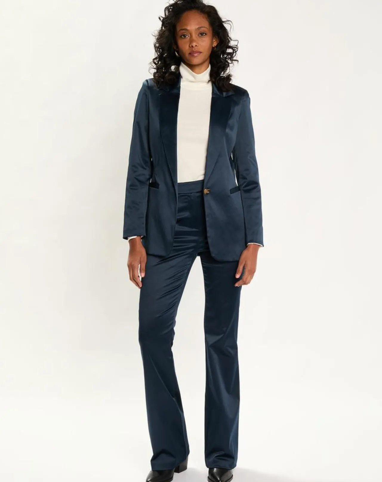 Veste de costume en Satin Moon nuit