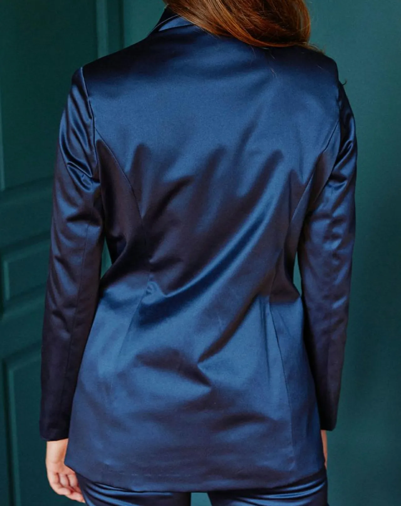 Veste de costume en Satin Moon nuit