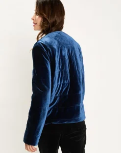 Veste de costume en Satin Moon bleue