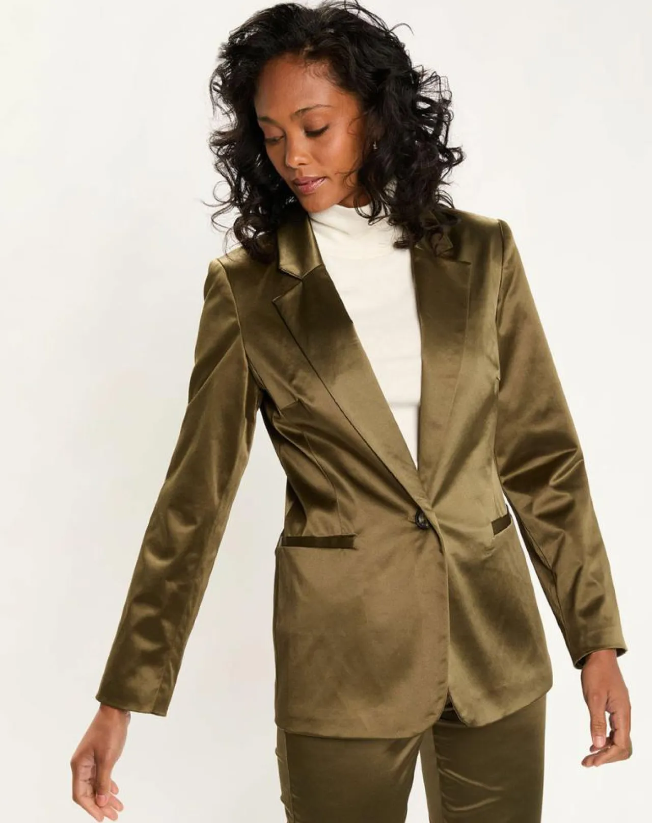 Veste de costume en Satin Moon bronze