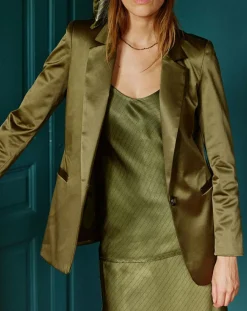 Veste de costume en Satin Moon bronze