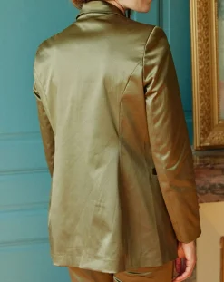 Veste de costume en Satin Moon bronze