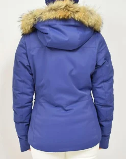 Veste de Ski Aneto col fausse fourrure cobalt