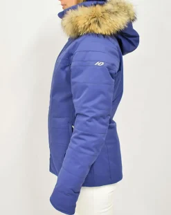 Veste de Ski Aneto col fausse fourrure cobalt