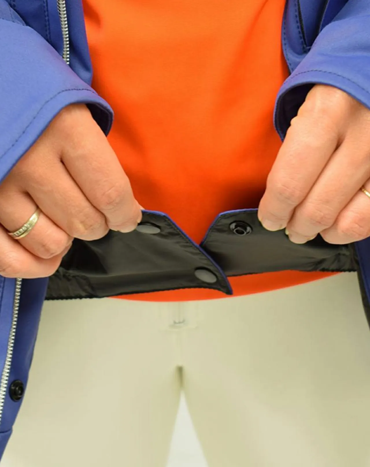 Veste de Ski Aneto col fausse fourrure cobalt