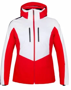 Veste de ski Droites rouge/blanc