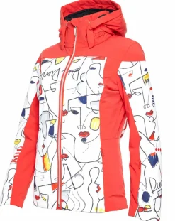 Veste de ski Ecandies rouge