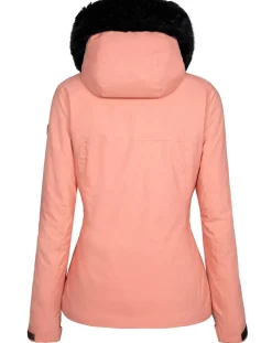 Veste de ski Geod fausse fourrure rose