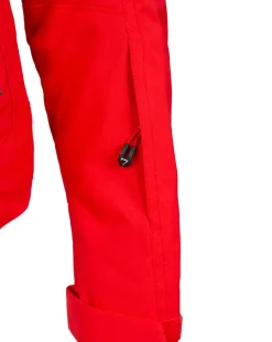 Veste de ski Geod fausse fourrure rouge