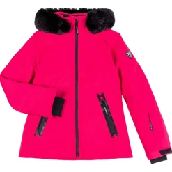Veste de ski Geod JR fausse fourrure rose