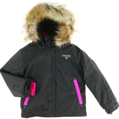 Veste de Ski Heidi col fausse fourrure noire