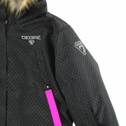Veste de Ski Heidi col fausse fourrure noire