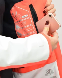 Veste de Ski Loriaz blanc/orange