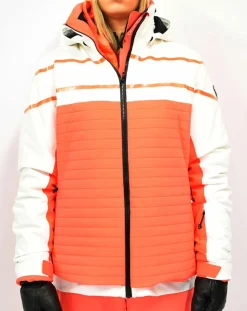 Veste de Ski Loriaz blanc/orange
