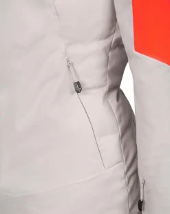 Veste de ski Sassiere grès/orange